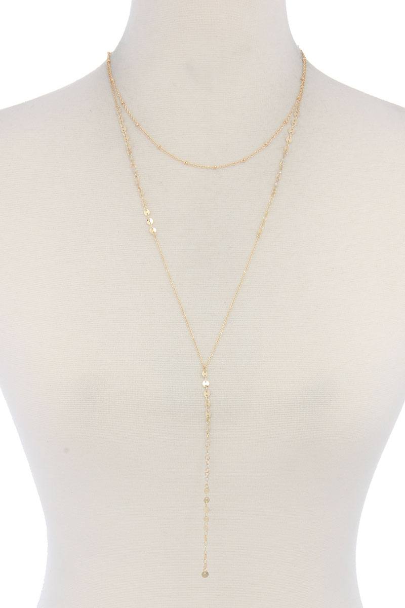 Metal Y Shape Necklace