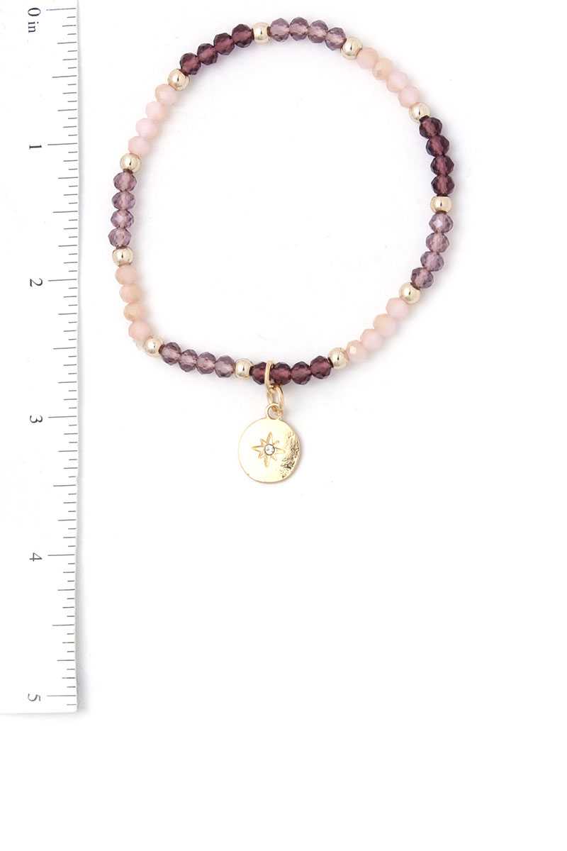 Moon Charm Tassel Stackable Bracelet