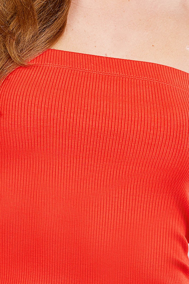 Elastic Strap Heavy Rib Tube Top