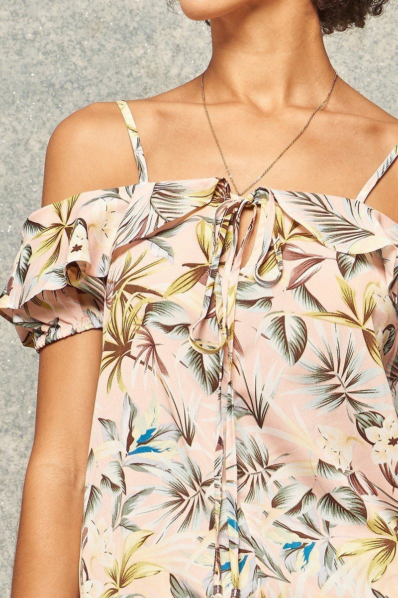 A Floral Print Woven Top