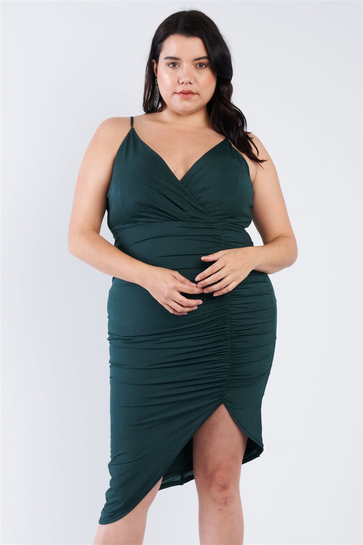 Plus Size A-symmetrical Scrunch Dress