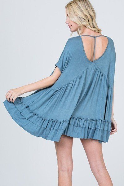 Tiered Ruffle Detail Relaxed Top