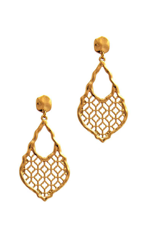 Chic Moroccan Pattern Drop Earring