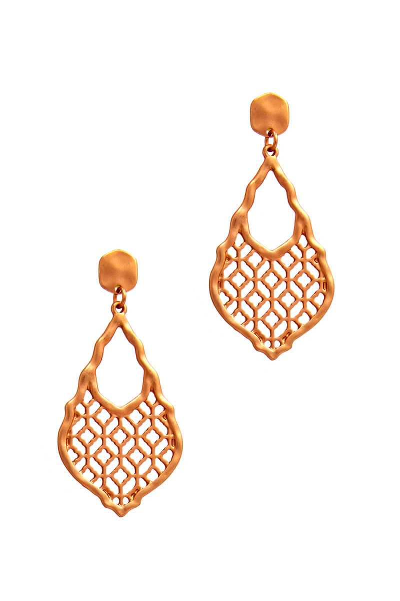 Chic Moroccan Pattern Drop Earring