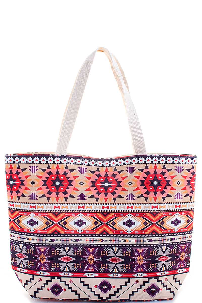 Aztec Pattern Tote Bag