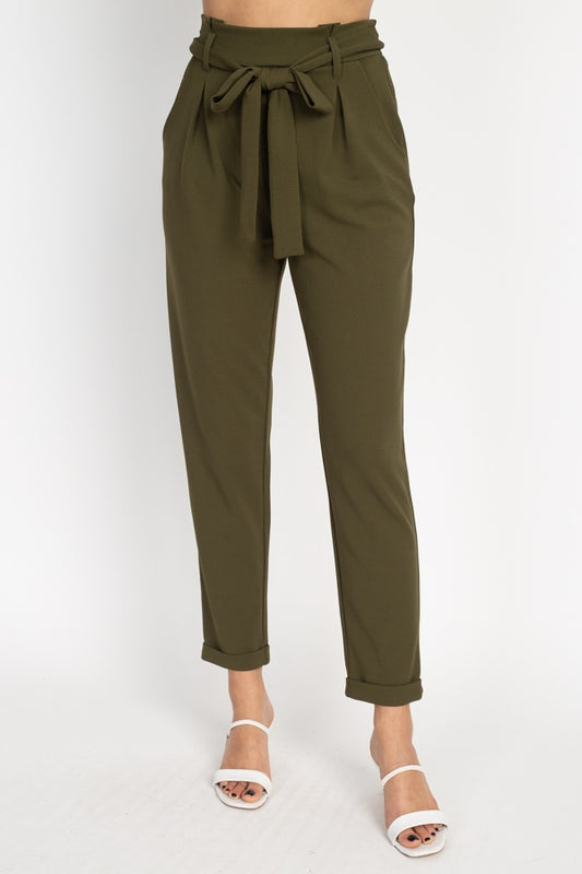 Paperbag Self Tie Pants