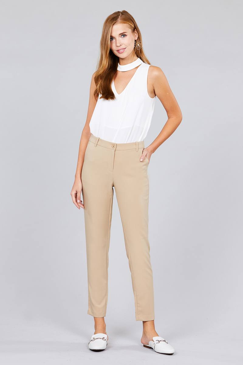 Seam Side Pocket Classic Long Pants