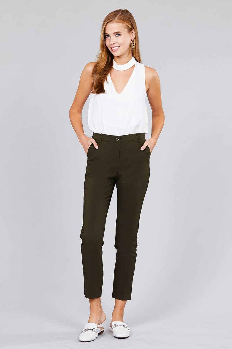 Seam Side Pocket Classic Long Pants