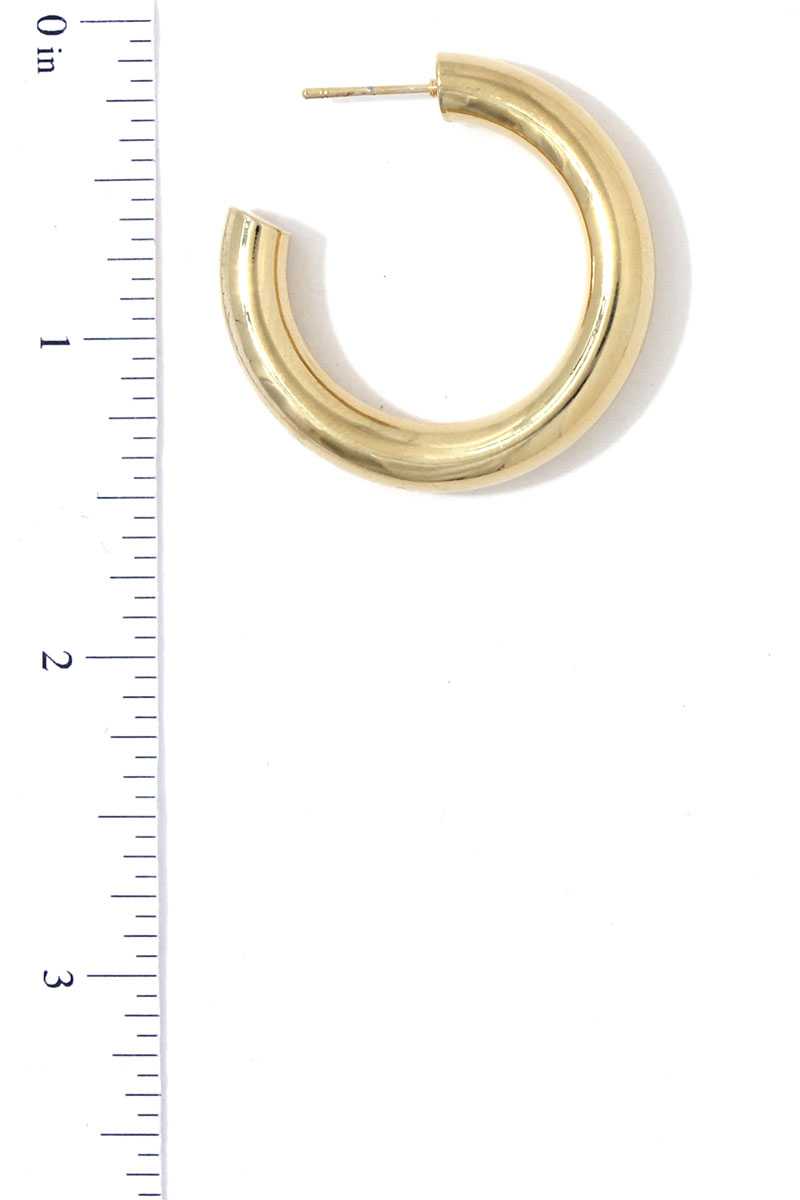 Tube Open Hoop Earring