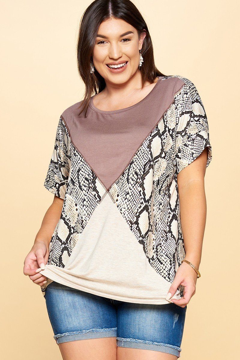 Python Printed Knit Top