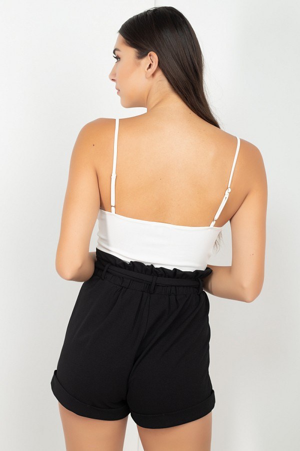 Paperbag Waist Combo Romper