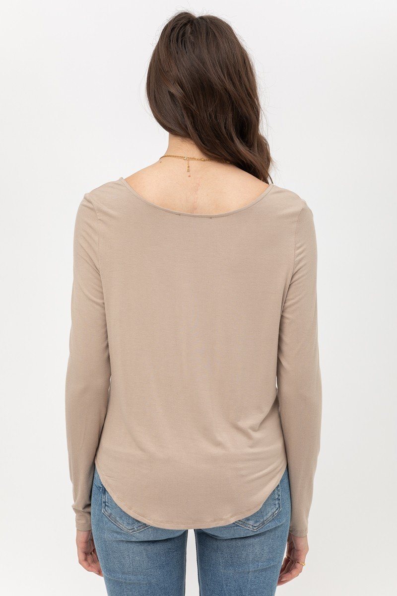 Rayon Span Jersey Front Twisted Top