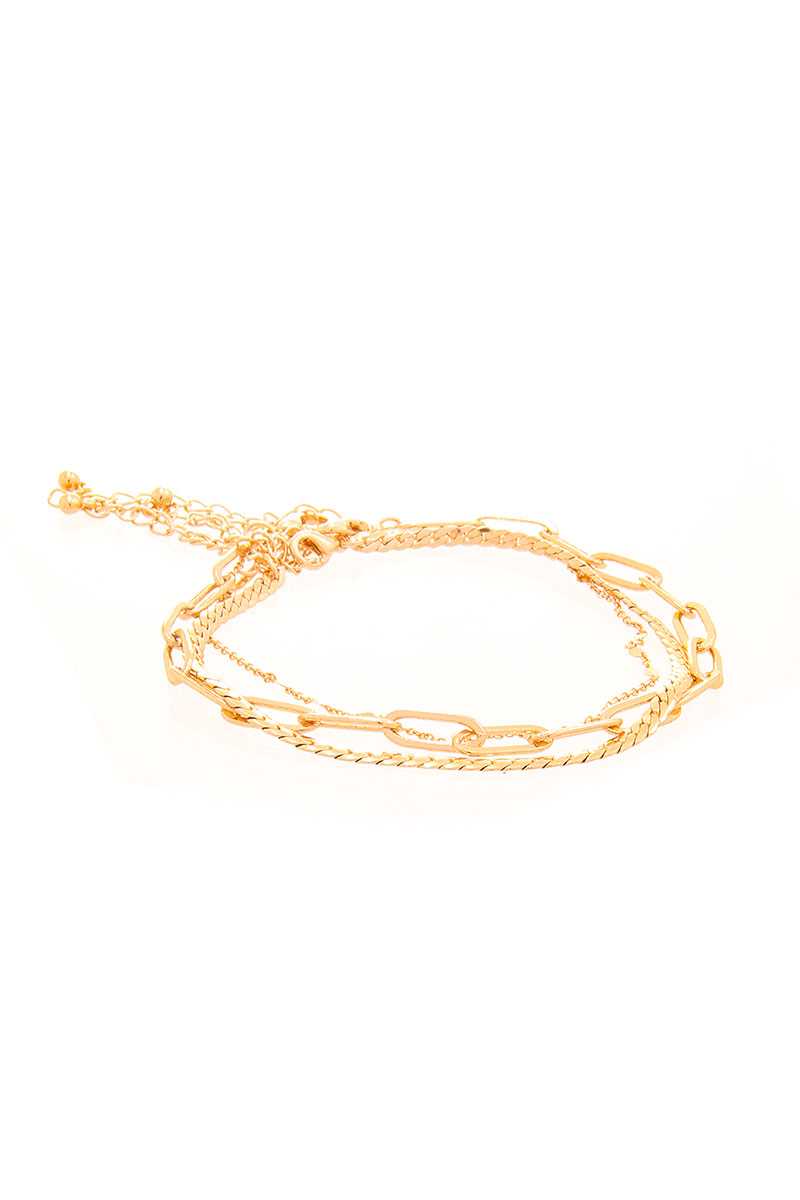 Triple Layer Chain Trendy Bracelet