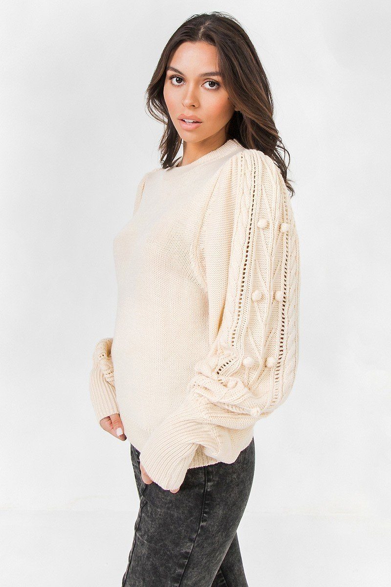 A Sweater Featuring Round Neckline