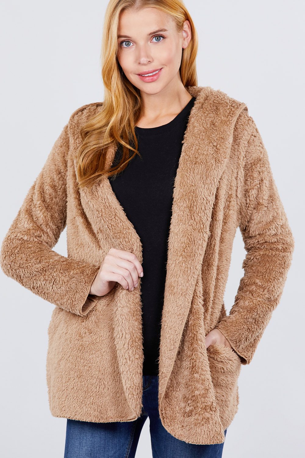 Hoodie Faux Fluffy Jacket