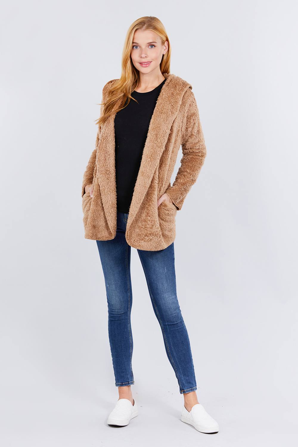 Hoodie Faux Fluffy Jacket