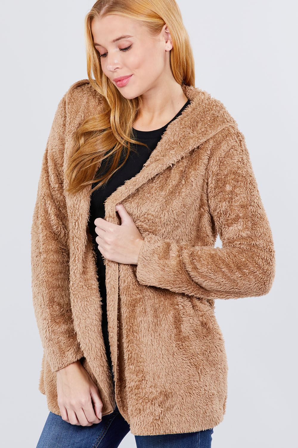 Hoodie Faux Fluffy Jacket