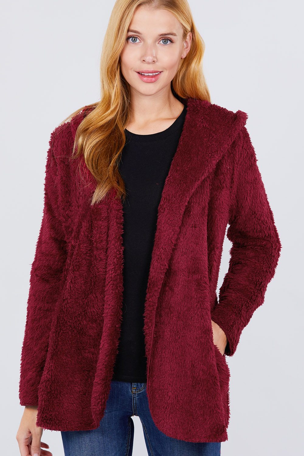 Hoodie Faux Fluffy Jacket