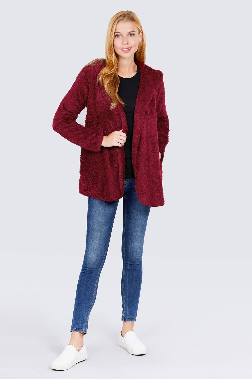 Hoodie Faux Fluffy Jacket