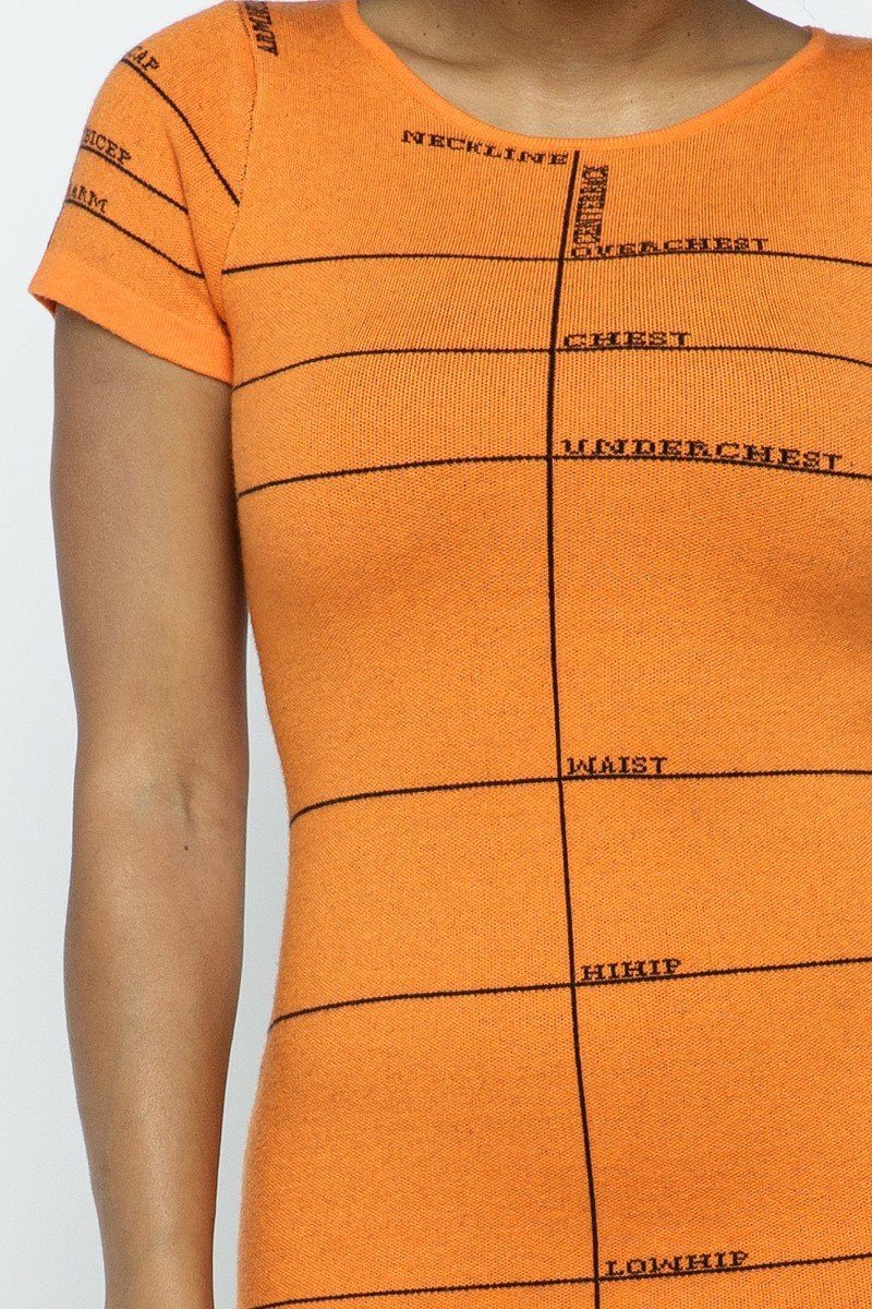 Lettering Details Knit Mini Dress
