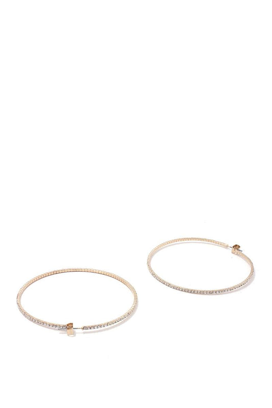 Rhinestone Hoop Earring