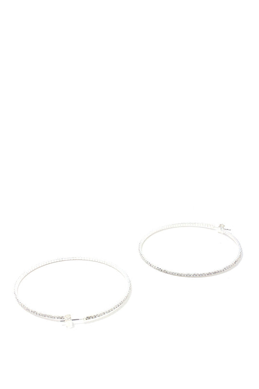 Rhinestone Hoop Earring