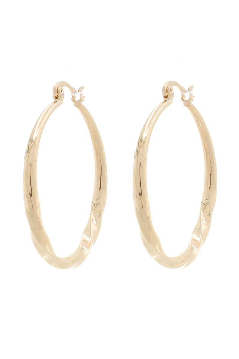 Twist Metal Hoop Earring