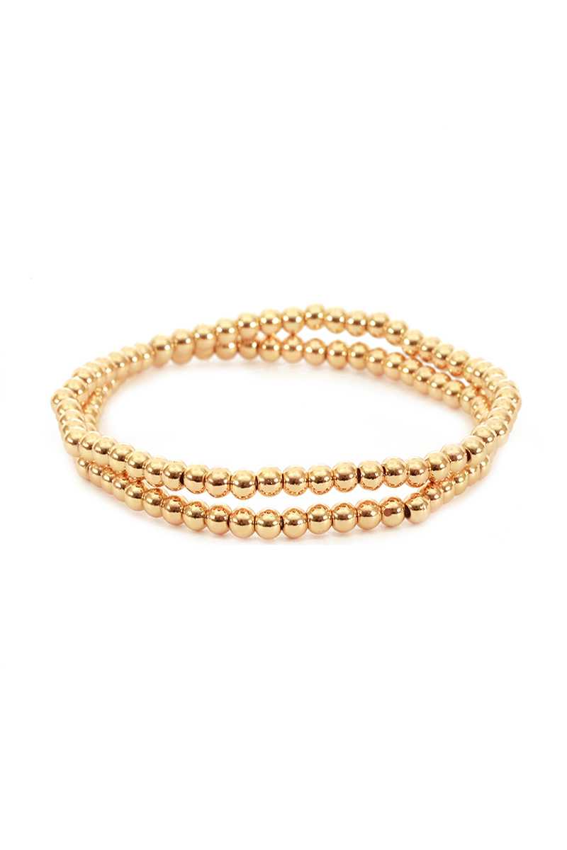 Basic 2 Layered Ball Chain Metal Bracelet