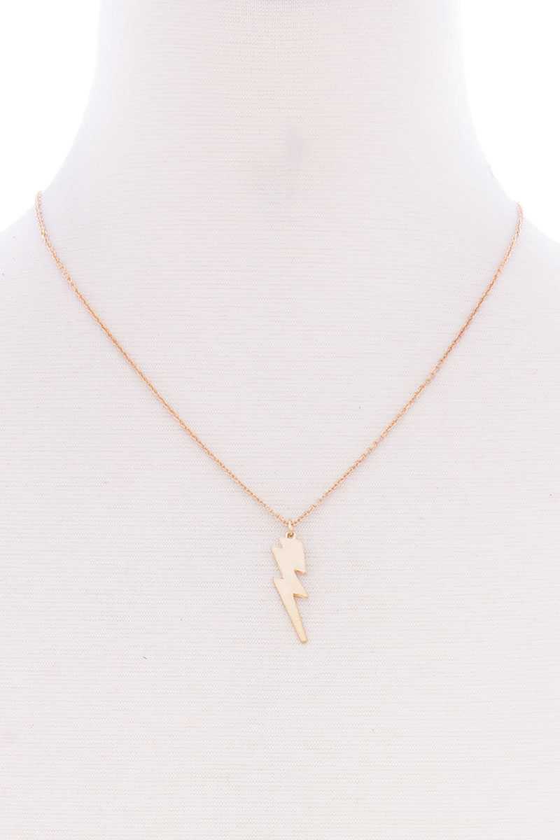 Lightning Pendant Dainty Necklace