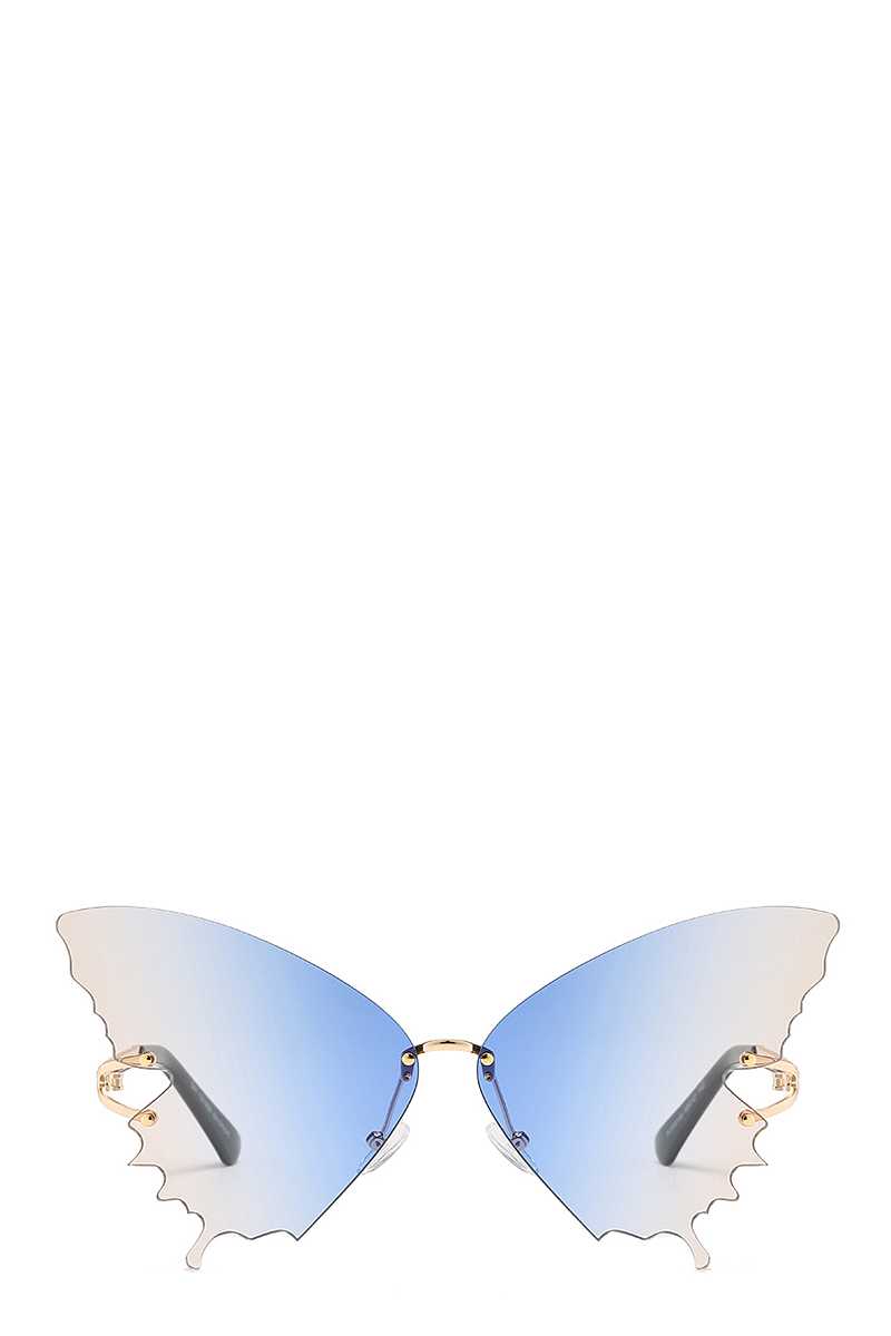 Chic Cool Colored Butterfly Design Sunglasses