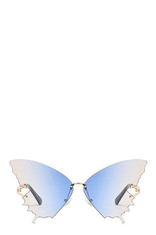Chic Cool Colored Butterfly Design Sunglasses