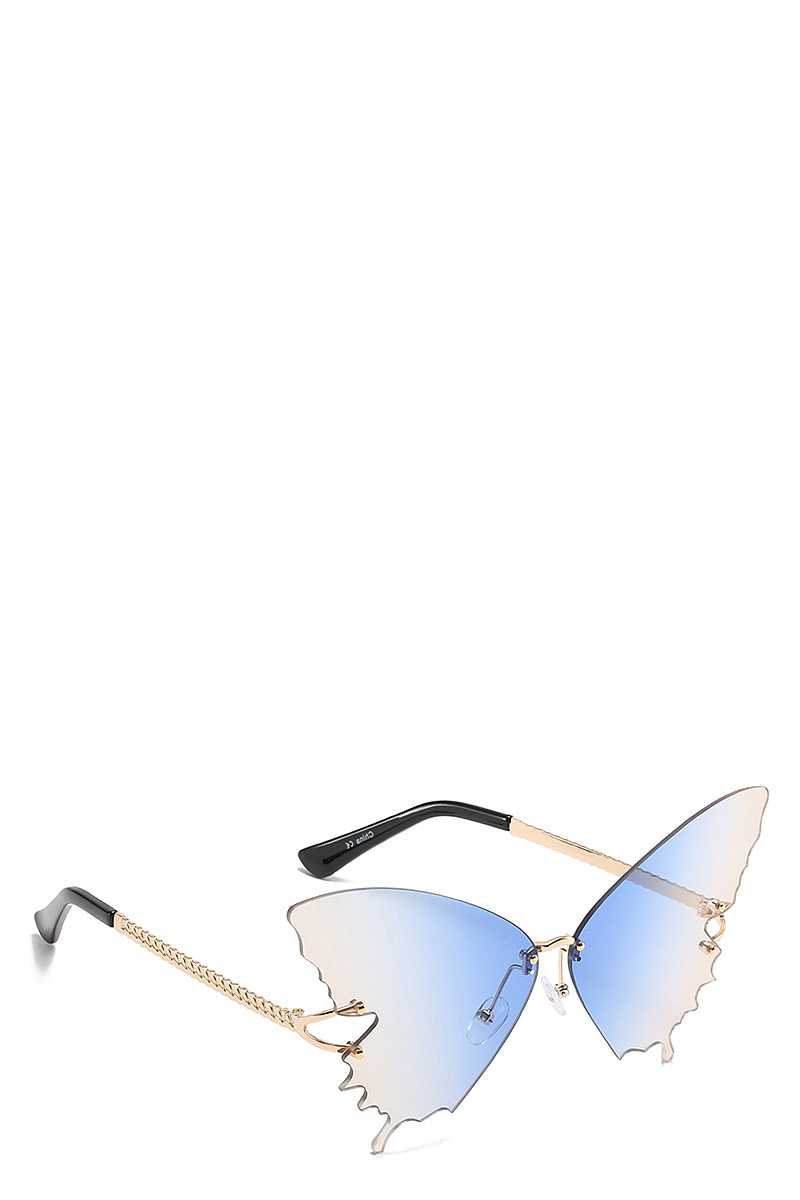 Chic Cool Colored Butterfly Design Sunglasses