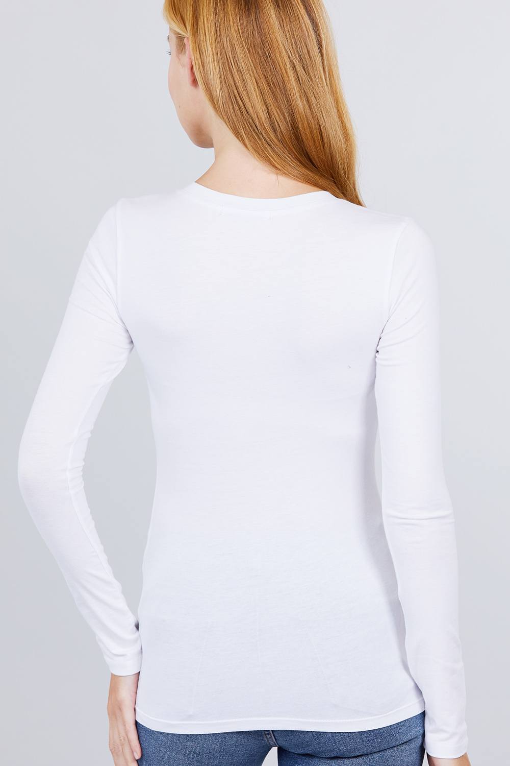 Cotton Jersey V-neck Top