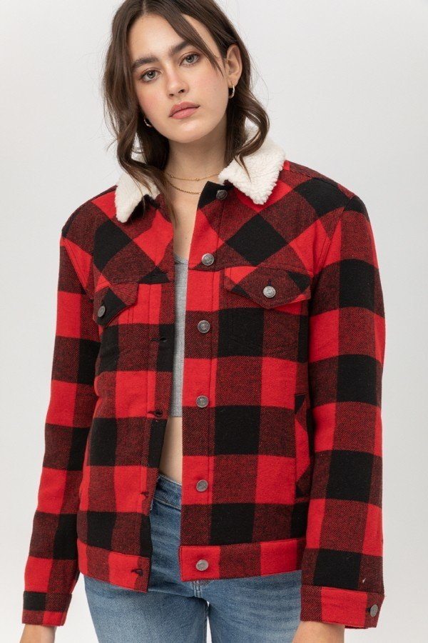 Woven Yarn Dye Plaid Jacket