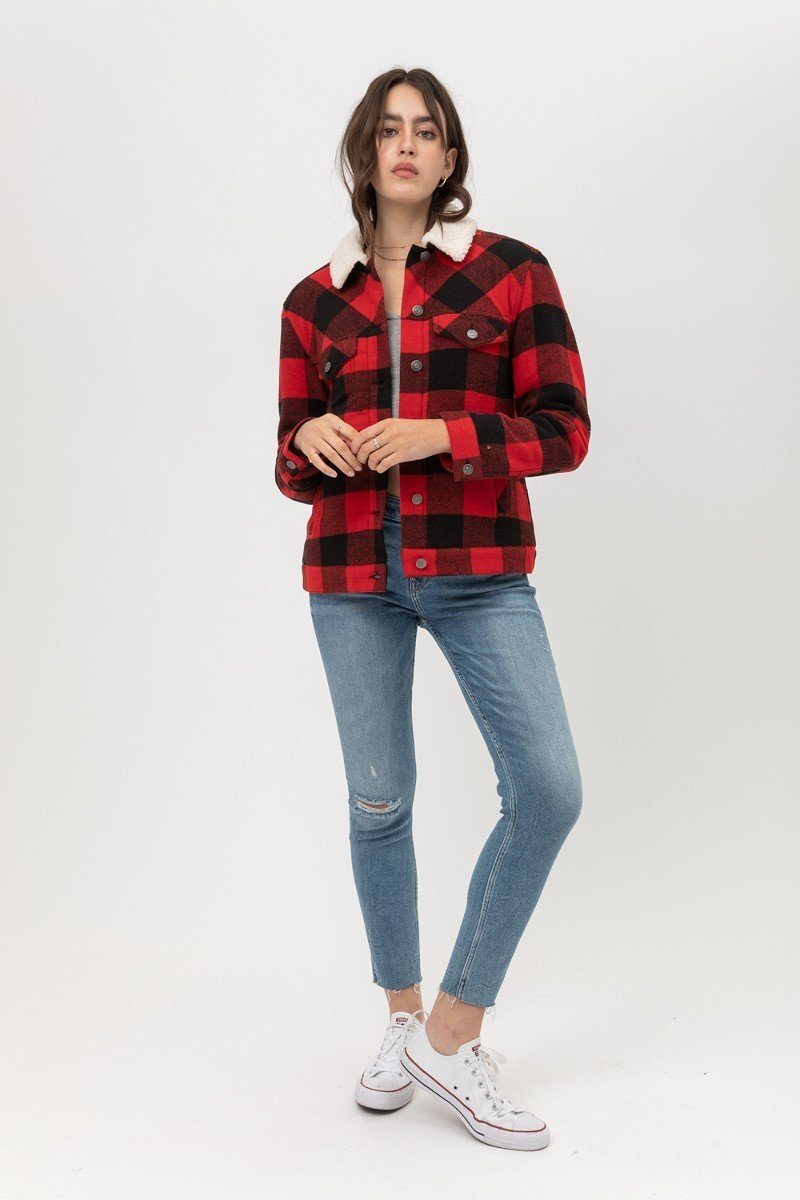 Woven Yarn Dye Plaid Jacket