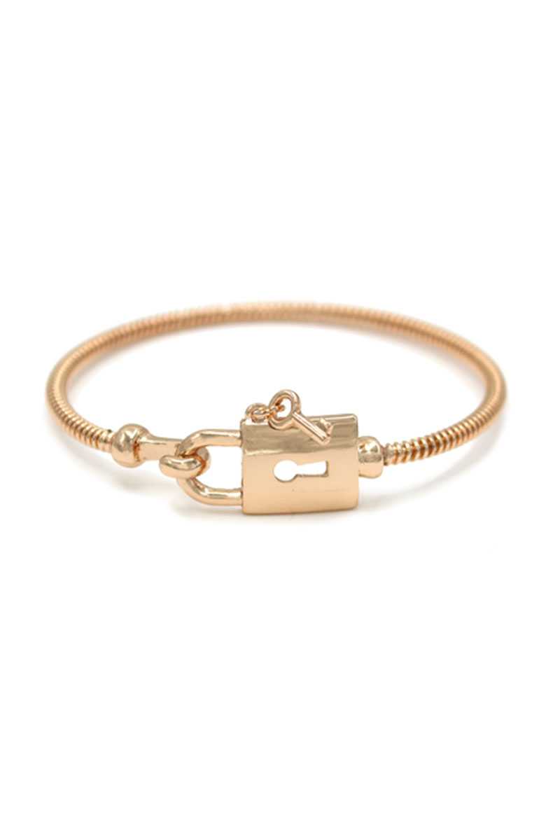 Metal Lock And Key Bracelet