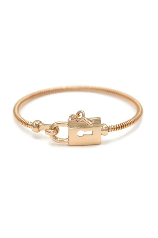 Metal Lock And Key Bracelet