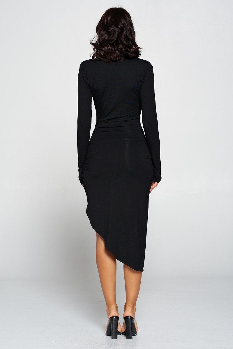 Long Sleeve Bodycon Knott Dress