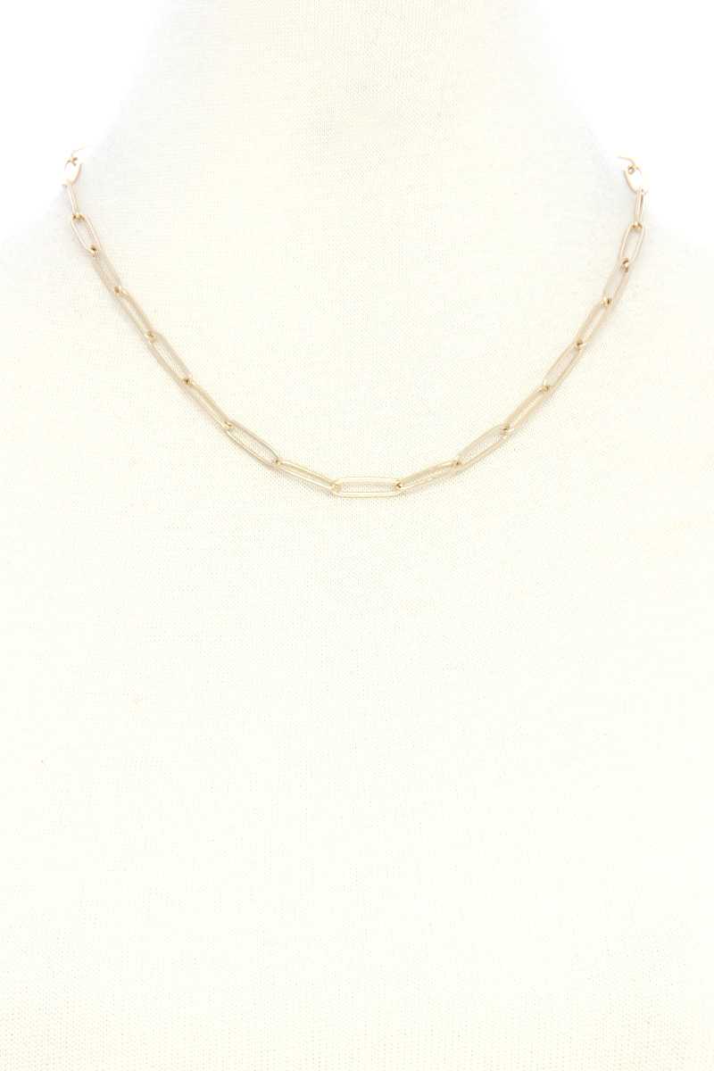 Sodajo Brass Oval Link Necklace