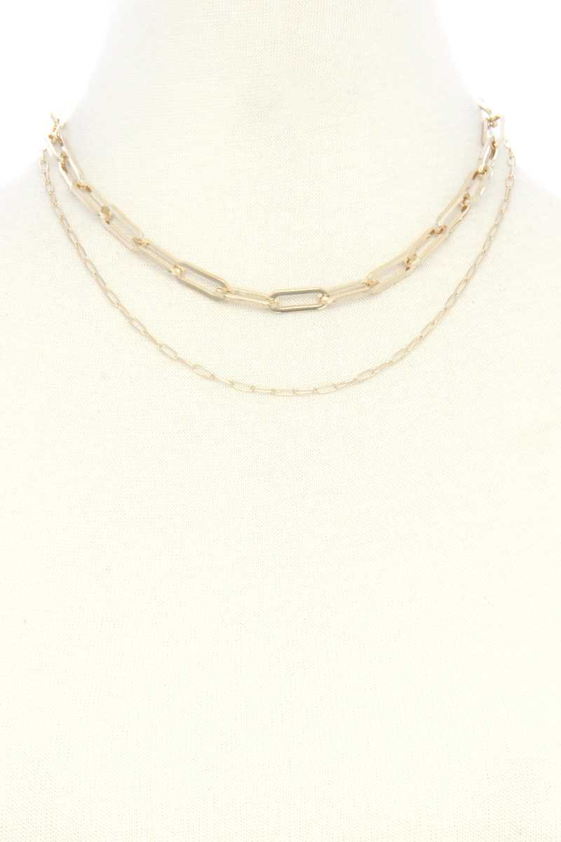 Sodajo 2 Layer Metal Necklace