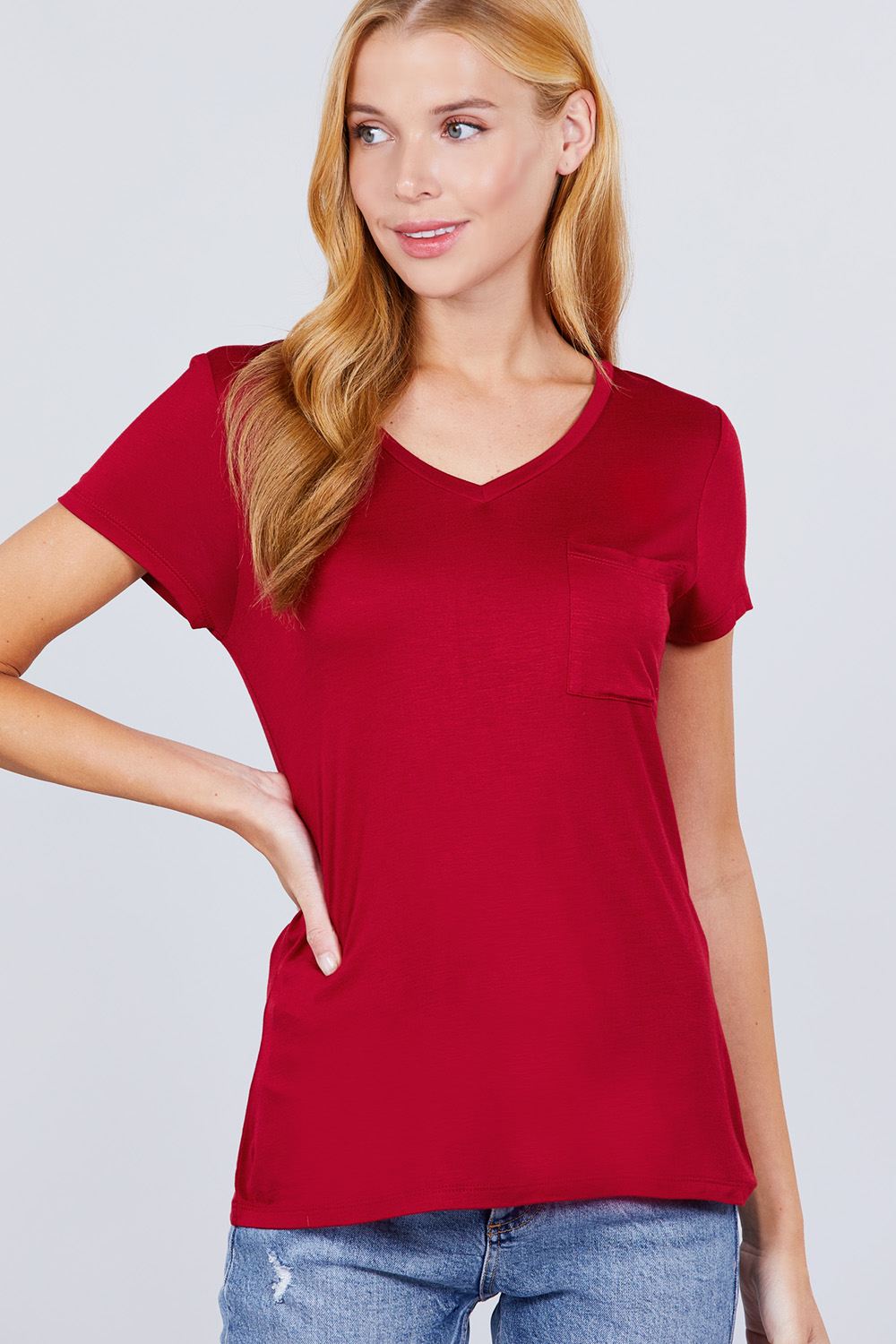 V-neck Rayon Jersey Top