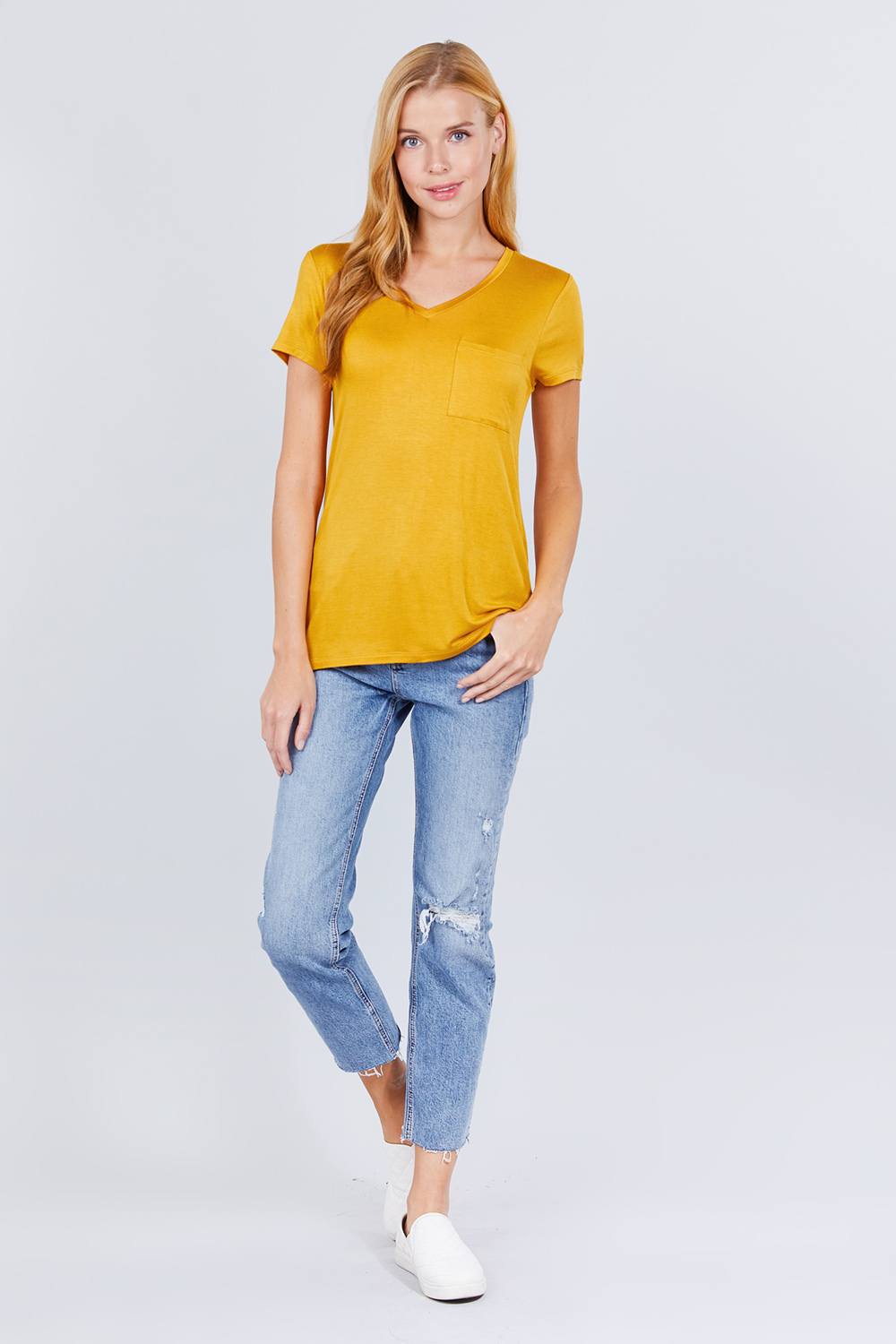 V-neck Rayon Jersey Top