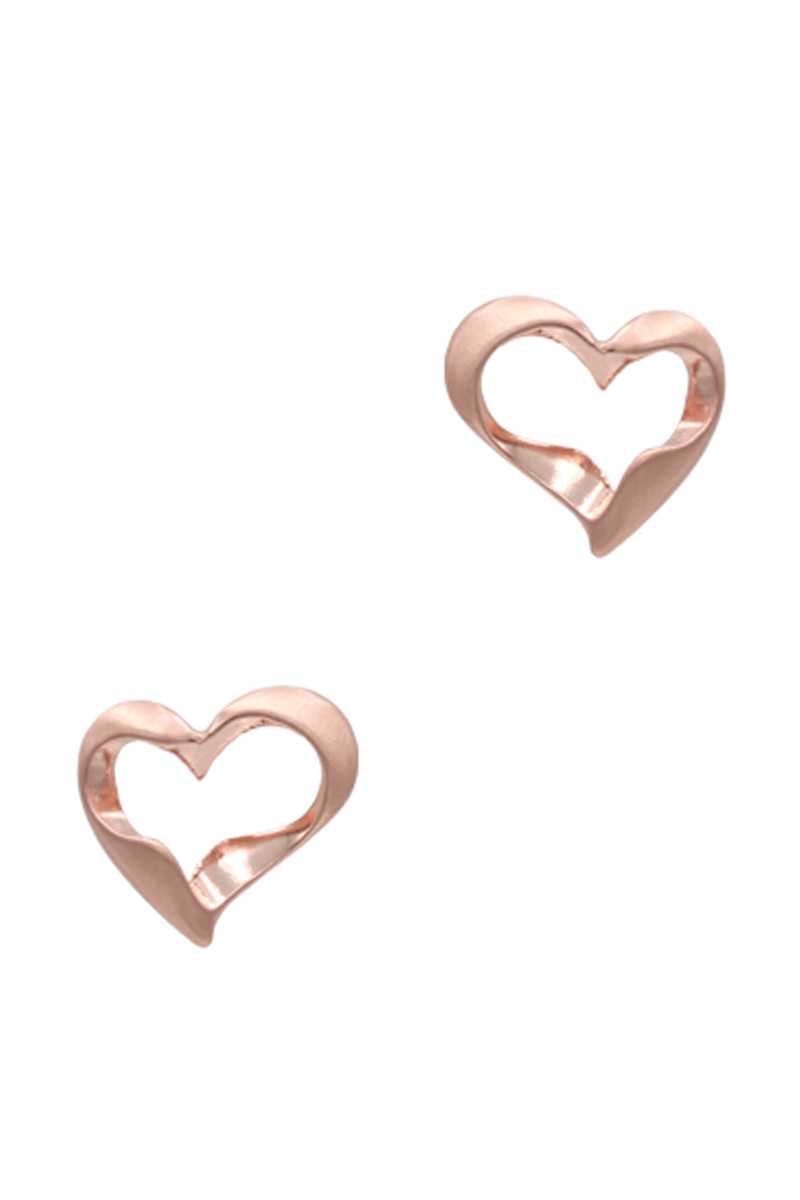 Metal Heart Stud Earring