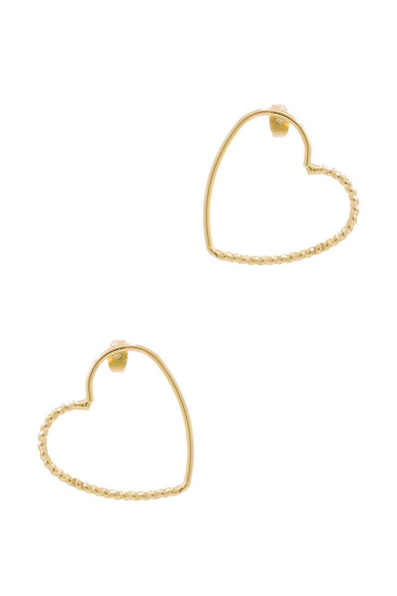 Metal Heart Stud Earring