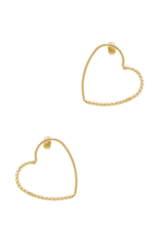 Metal Heart Stud Earring