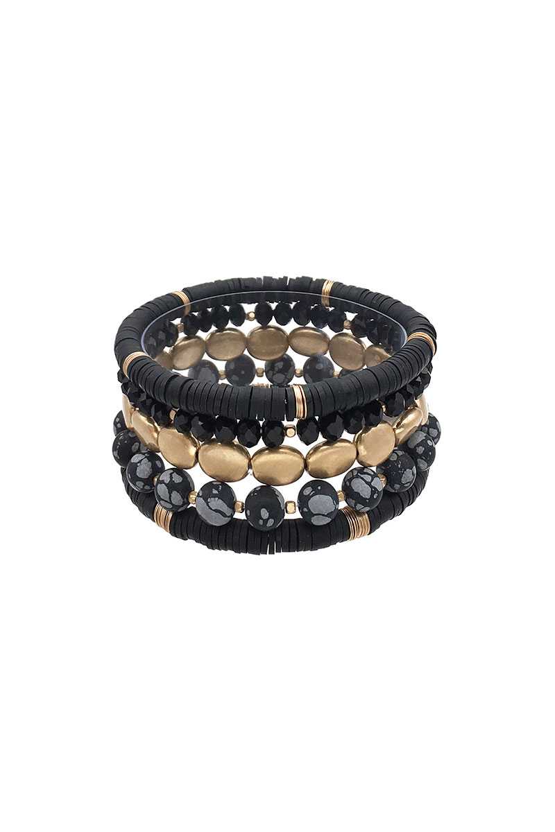 Multi Style Natural Stone Stretch Bracelet