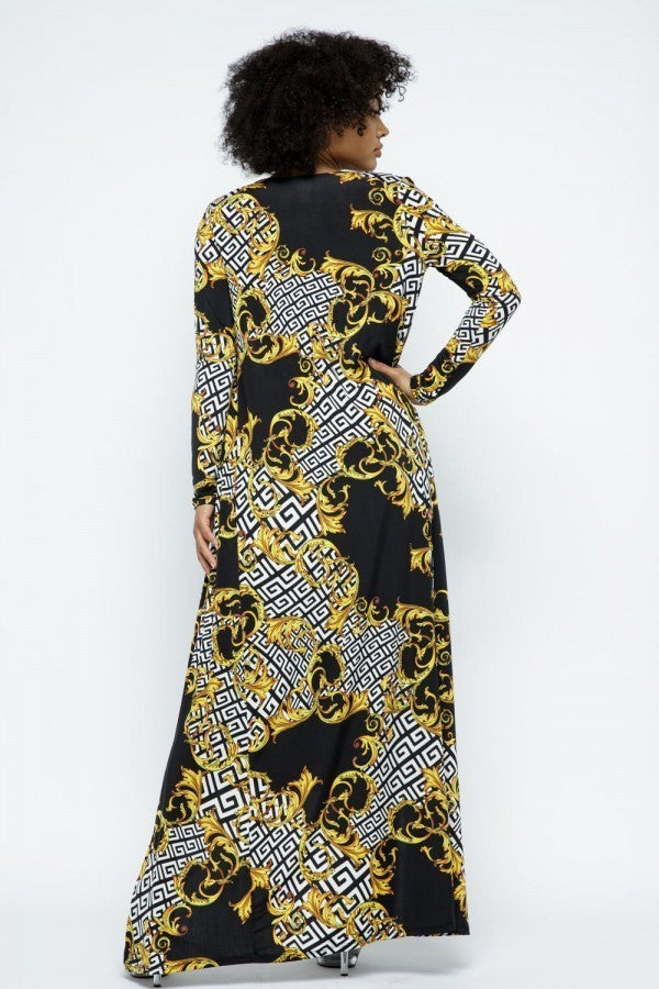 Venechia Print Tube Dress With Cardigan Set