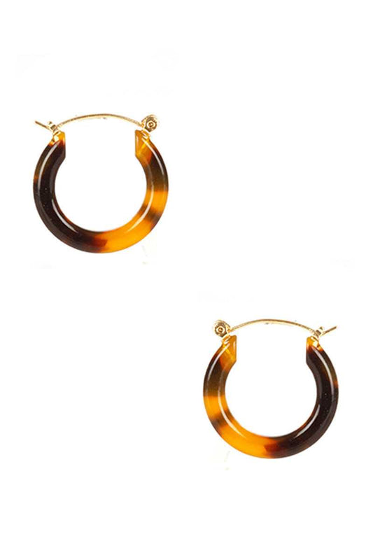 Acetate Round Huggie Earring