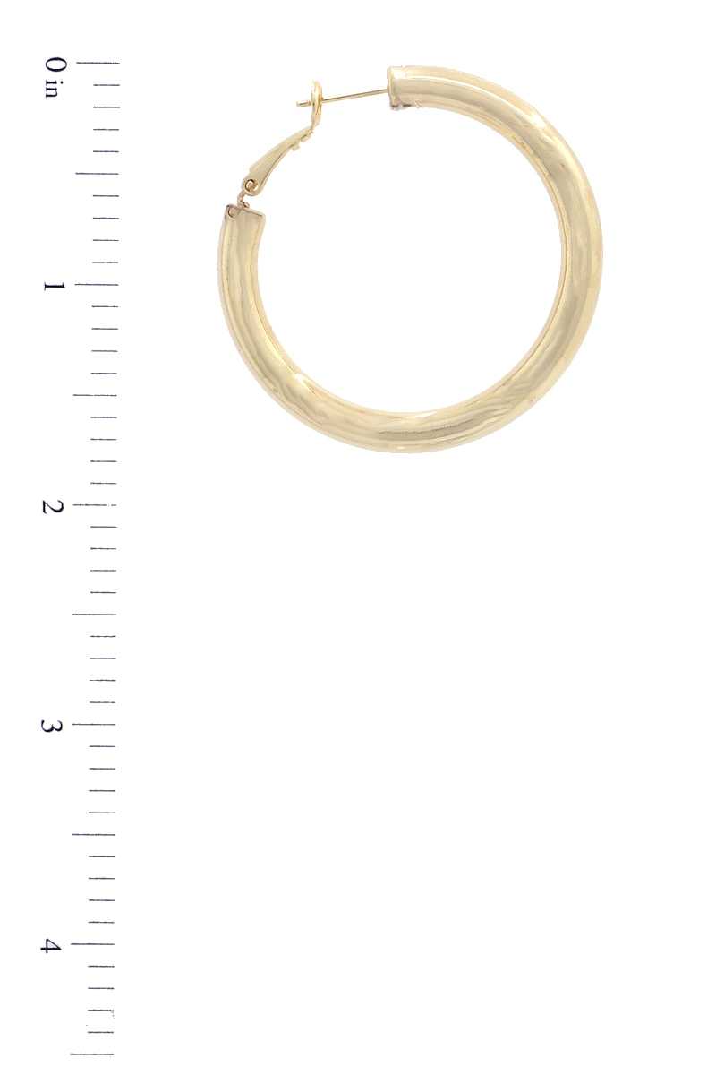 Tube Solid Hoop Earring