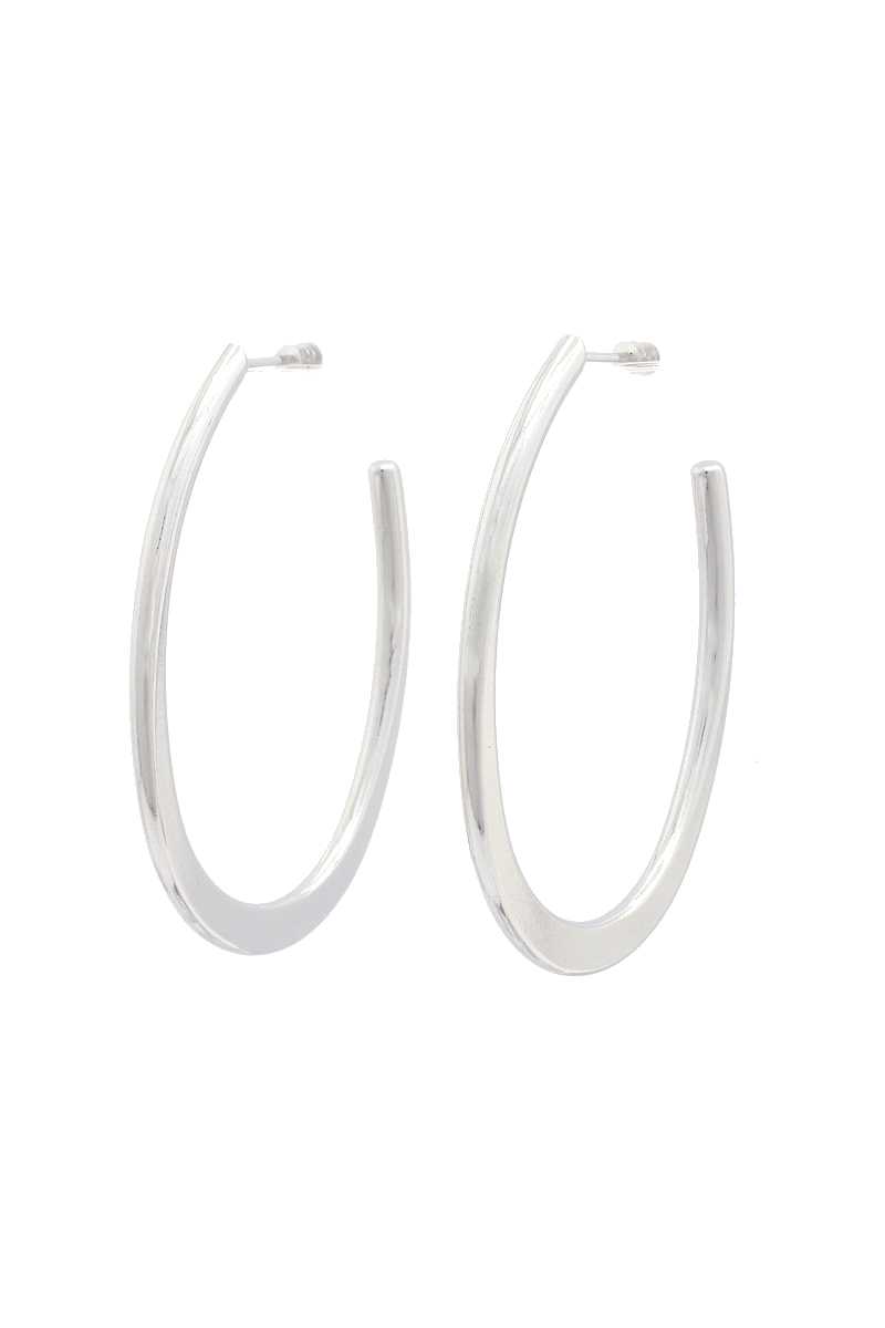 Flat Open Circle Earring